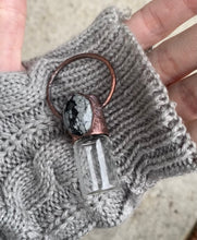 Load image into Gallery viewer, Snowflake Obsidian Rollerball Pendant