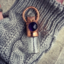 Load image into Gallery viewer, Amethyst Essential Oil Rollerball Pendant