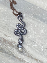 Load image into Gallery viewer, Snake Pendant with Quartz Point
