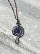 Load image into Gallery viewer, Snake Pendant with Amethyst
