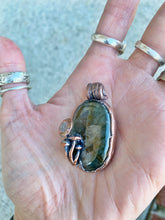 Load image into Gallery viewer, Mushroom and Labradorite Pendant
