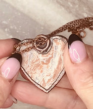 Load image into Gallery viewer, Rhodochrosite Heart Pendant
