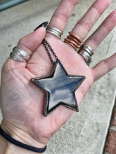 Load image into Gallery viewer, Gold Sheen Obsidian Star Pendant
