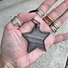Load image into Gallery viewer, Gold Sheen Obsidian Star Pendant

