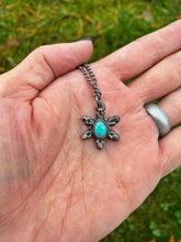 Load image into Gallery viewer, Turquoise Snowflake Pendant
