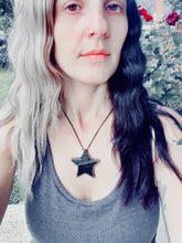 Load image into Gallery viewer, Gold Sheen Obsidian Star Pendant
