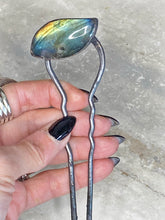 Load image into Gallery viewer, Labradorite Hair Pin 2
