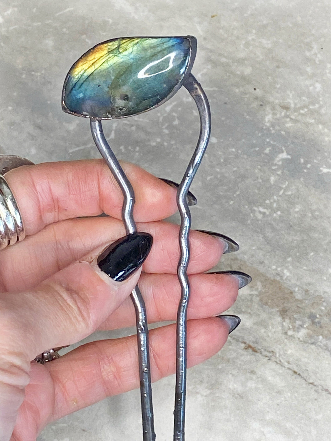 Labradorite Hair Pin 2