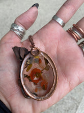 Load image into Gallery viewer, Rose, Jasper, Carnelian and Copper Pendant
