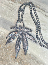 Load image into Gallery viewer, Moss Agate Leaf Pendant
