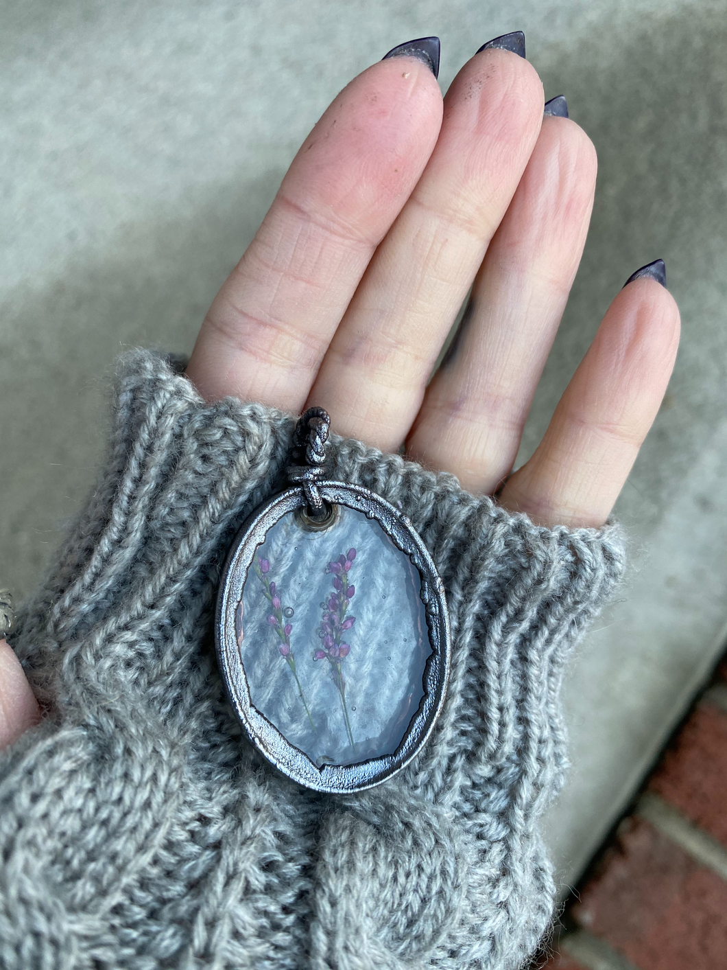 Purple Flower Pendant